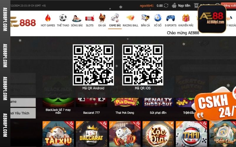 Tải app AE888 ngay để tận hưởng đa dạng siêu phẩm hấp dẫn