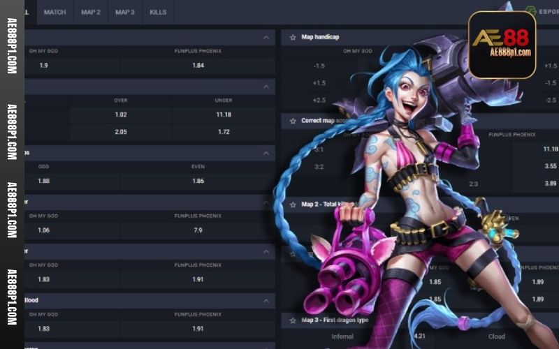 LOL là một siêu phẩm đình đám trong danh mục Esports AE888